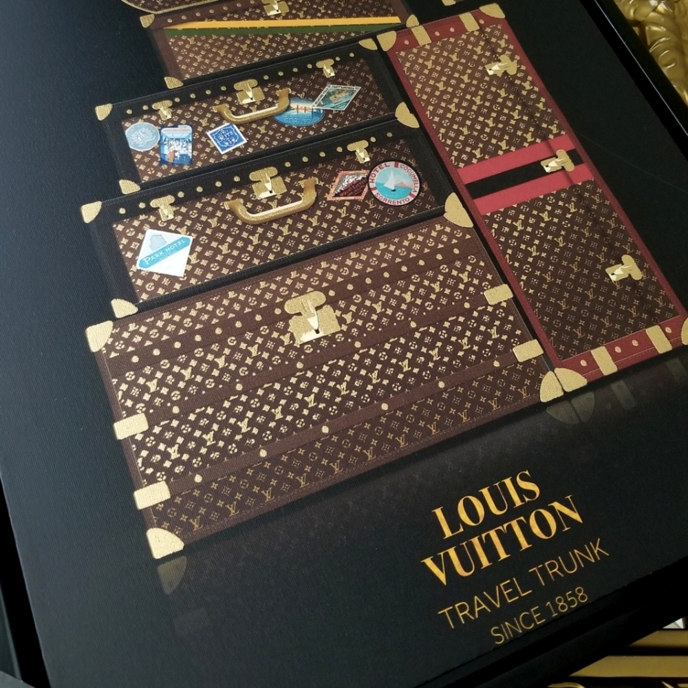 ❗Louis Vuitton Travel Trunks Canvas Wall Art❗